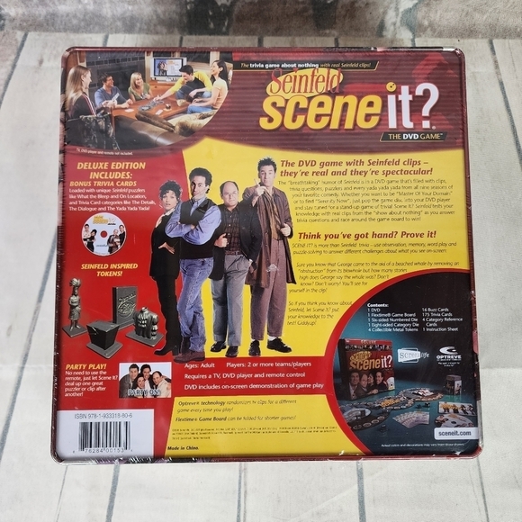 Scene It Deluxe DVD Seinfeld Edition Metal Tin  New - Picture 7 of 10